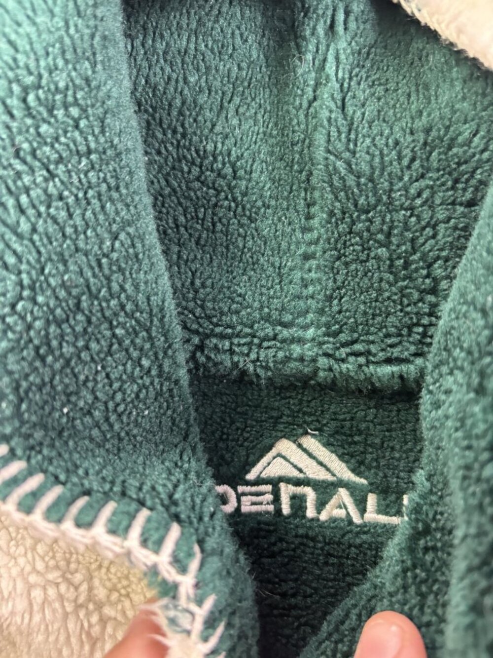 Denali Coat Womens XL White Fleece Hooded Bear Forest Toggle Duffle Warm - Picture 2 of 8